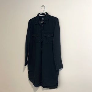 GAP navy blue denim shirt dress